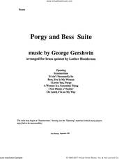 Cover icon of Porgy and Bess Suite (COMPLETE) sheet music for brass quintet by George Gershwin and Luther Henderson, intermediate skill level