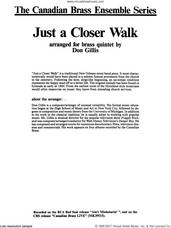 Cover icon of Just A Closer Walk With Thee (COMPLETE) sheet music for brass quintet by Don Gillis and Miscellaneous, classical score, intermediate skill level