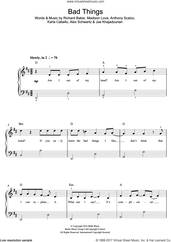 Cover icon of Bad Things sheet music for piano solo (beginners) by Camila Cabello, Machine Gun Kelly, Alex Schwartz, Anthony Scalzo, Joe Khajadourian, Karla Cabello, Madison Love and Richard Baker, beginner piano (beginners)