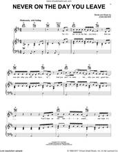 Cover icon of Never On The Day You Leave sheet music for voice, piano or guitar by John Mayer, intermediate skill level