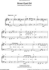 Cover icon of Brown Eyed Girl sheet music for piano solo (beginners) by Van Morrison, beginner piano (beginners)