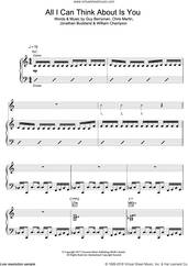 Cover icon of All I Can Think About Is You sheet music for voice, piano or guitar by Coldplay, Chris Martin, Guy Berryman, Jonathan Buckland and William Champion, intermediate skill level