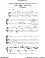 Cover icon of Good Night, My Love sheet music for choir (SSAA: soprano, alto) by Paul Laurence Dunbar and Donna Gartman Schultz, intermediate skill level