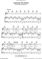 Cover icon of Learning The Game sheet music for voice, piano or guitar by Buddy Holly, intermediate skill level