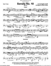 Cover icon of Sonata No. 10 (Op. 5) (complete set of parts) sheet music for tuba and piano by Arcangelo Corelli and Michael Forbes, classical score, intermediate skill level