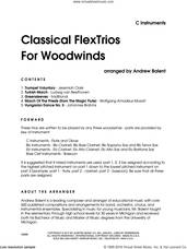 Cover icon of Classical FlexTrios For Woodwinds (complete set of parts) sheet music for wind ensemble by Andrew Balent, classical score, intermediate skill level