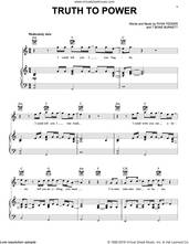 Cover icon of Truth To Power sheet music for voice, piano or guitar by OneRepublic, Ryan Tedder and T-Bone Burnett, intermediate skill level