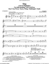 Cover icon of Sing (Choral Highlights) sheet music for orchestra/band (Bb trumpet 1) by Leonard Cohen, Roger Emerson, Justin Timberlake & Matt Morris featuring Charlie Sexton and Lee DeWyze, intermediate skill level