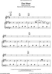 Cover icon of Das Meer sheet music for voice, piano or guitar by Unheilig, Der Graf and Henning Verlage, intermediate skill level