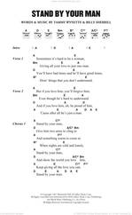 Cover icon of Stand By Your Man sheet music for guitar (chords) by Tammy Wynette and Billy Sherrill, intermediate skill level