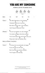 Cover icon of You Are My Sunshine sheet music for guitar (chords) by Norman Blake and Jimmie Davis, intermediate skill level