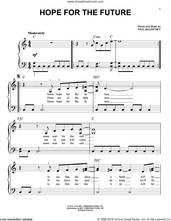 Cover icon of Hope For The Future sheet music for piano solo by Paul McCartney, easy skill level