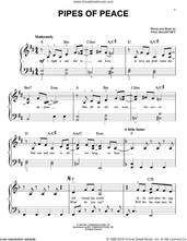 Cover icon of Pipes Of Peace sheet music for piano solo by Paul McCartney, easy skill level