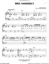 Cover icon of Mrs. Vandebilt sheet music for piano solo by Paul McCartney and Linda McCartney, easy skill level