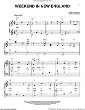 Cover icon of Weekend In New England sheet music for piano solo by Barry Manilow and Randy Edelman, easy skill level