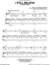Cover icon of I Still Believe sheet music for voice and piano by Alain Boublil, Claude-Michel Schonberg, Claude-Michel Schonberg, Michael Mahler and Richard Maltby, Jr., intermediate skill level