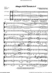 Cover icon of Allegro From Sonata In F (COMPLETE) sheet music for clarinet trio by Wolfgang Amadeus Mozart and Harry Gee, classical score, intermediate skill level