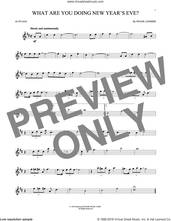 Cover icon of What Are You Doing New Year's Eve? sheet music for alto saxophone solo by Frank Loesser, intermediate skill level