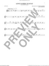 Cover icon of Love Is Here To Stay sheet music for alto saxophone solo by George Gershwin and Ira Gershwin, intermediate skill level
