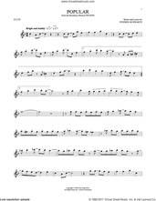 Cover icon of Popular (from Wicked) sheet music for flute solo by Stephen Schwartz, intermediate skill level