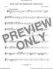 Cover icon of What Are You Doing New Year's Eve? sheet music for violin solo by Frank Loesser, intermediate skill level