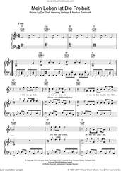 Cover icon of Mein Leben Ist Die Freiheit sheet music for voice, piano or guitar by Unheilig, intermediate skill level