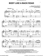 Cover icon of Body Like A Back Road sheet music for piano solo by Sam Hunt, Josh Osborne, Shane McAnally and Zach Crowell, easy skill level