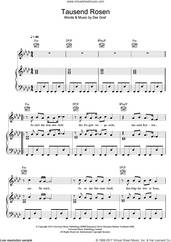 Cover icon of Tausend Rosen sheet music for voice, piano or guitar by Unheilig and Der Graf, intermediate skill level