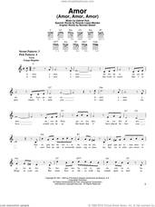 Cover icon of Amor (Amor, Amor, Amor) sheet music for guitar solo (chords) by Gabriel Ruiz, Norman Newell and Ricardo Lopez Mendez, easy guitar (chords)