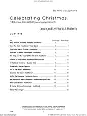 Cover icon of Celebrating Christmas (14 Grade 4 Solos With Piano Accompaniment) (complete set of parts) sheet music for alto saxophone and piano by Frank J. Halferty, intermediate skill level