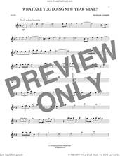Cover icon of What Are You Doing New Year's Eve? sheet music for flute solo by Frank Loesser, intermediate skill level