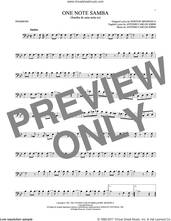 Cover icon of One Note Samba (Samba De Uma Nota So) sheet music for trombone solo by Antonio Carlos Jobim, Pat Thomas and Newton Mendonca, intermediate skill level