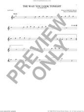 Cover icon of The Way You Look Tonight sheet music for alto saxophone solo by Jerome Kern and Dorothy Fields, wedding score, intermediate skill level
