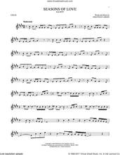 Cover icon of Seasons Of Love (from Rent) sheet music for violin solo by Jonathan Larson, intermediate skill level