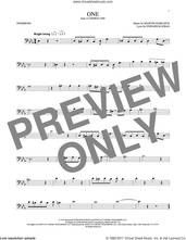 Cover icon of One sheet music for trombone solo by Marvin Hamlisch and Edward Kleban, intermediate skill level