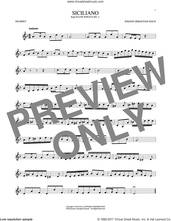 Cover icon of Siciliano sheet music for trumpet solo by Johann Sebastian Bach, classical score, intermediate skill level