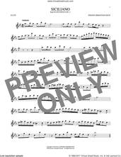 Cover icon of Siciliano sheet music for flute solo by Johann Sebastian Bach, classical score, intermediate skill level