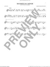 Cover icon of Bourree In E Minor sheet music for alto saxophone solo by Johann Sebastian Bach, classical score, intermediate skill level