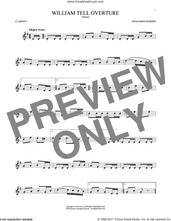 Cover icon of William Tell Overture sheet music for clarinet solo by Rossini, Gioacchino, classical score, intermediate skill level