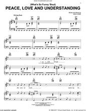 Cover icon of (What's So Funny 'Bout) Peace, Love And Understanding sheet music for voice, piano or guitar by Elvis Costello and Nick Lowe, intermediate skill level