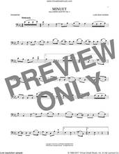 Cover icon of Minuet sheet music for trombone solo by Luigi Boccherini, classical score, intermediate skill level
