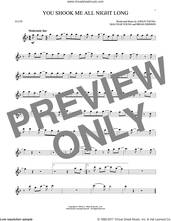 Cover icon of You Shook Me All Night Long sheet music for flute solo by AC/DC, Angus Young, Brian Johnson and Malcolm Young, intermediate skill level