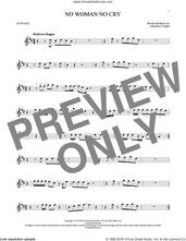 Cover icon of No Woman No Cry sheet music for alto saxophone solo by Bob Marley, intermediate skill level
