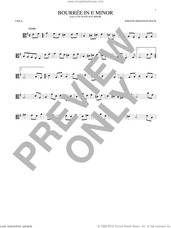 Cover icon of Bourree In E Minor sheet music for viola solo by Johann Sebastian Bach, classical score, intermediate skill level