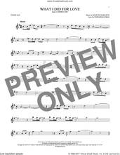 Cover icon of What I Did For Love sheet music for tenor saxophone solo by Marvin Hamlisch and Edward Kleban, intermediate skill level