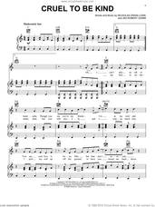 Cover icon of Cruel To Be Kind sheet music for voice, piano or guitar by Nick Lowe, Ian Robert Gomm and Nicholas Drain Lowe, intermediate skill level