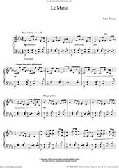 Cover icon of Le Matin sheet music for piano solo by Yann Tiersen, classical score, intermediate skill level