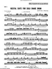 Cover icon of Recital Suite For Solo Snare Drum sheet music for percussions by William Schinstine, intermediate skill level