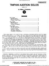 Cover icon of Timpani Audition Solos sheet music for percussions by William Schinstine, intermediate skill level