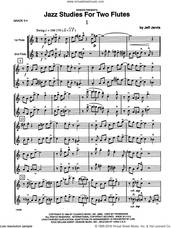 Cover icon of Jazz Studies For Two Flutes, Volume 1 sheet music for two flutes by Jeff Jarvis, intermediate duet